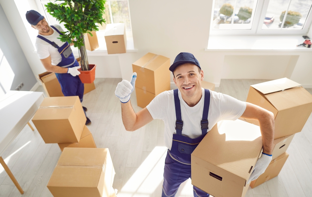 Packers and movers team with branded uniforms